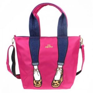 B-6655 Nylon Skinny wedge pumps 2way bag - Wine