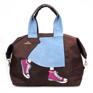 B-6681 Mis Zapatos Long skirt Nylon carry-on L-size bag - Brown