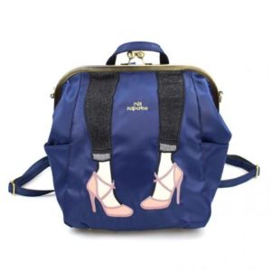 B-6682 Mis zapatos 3way high heels bag - Navy